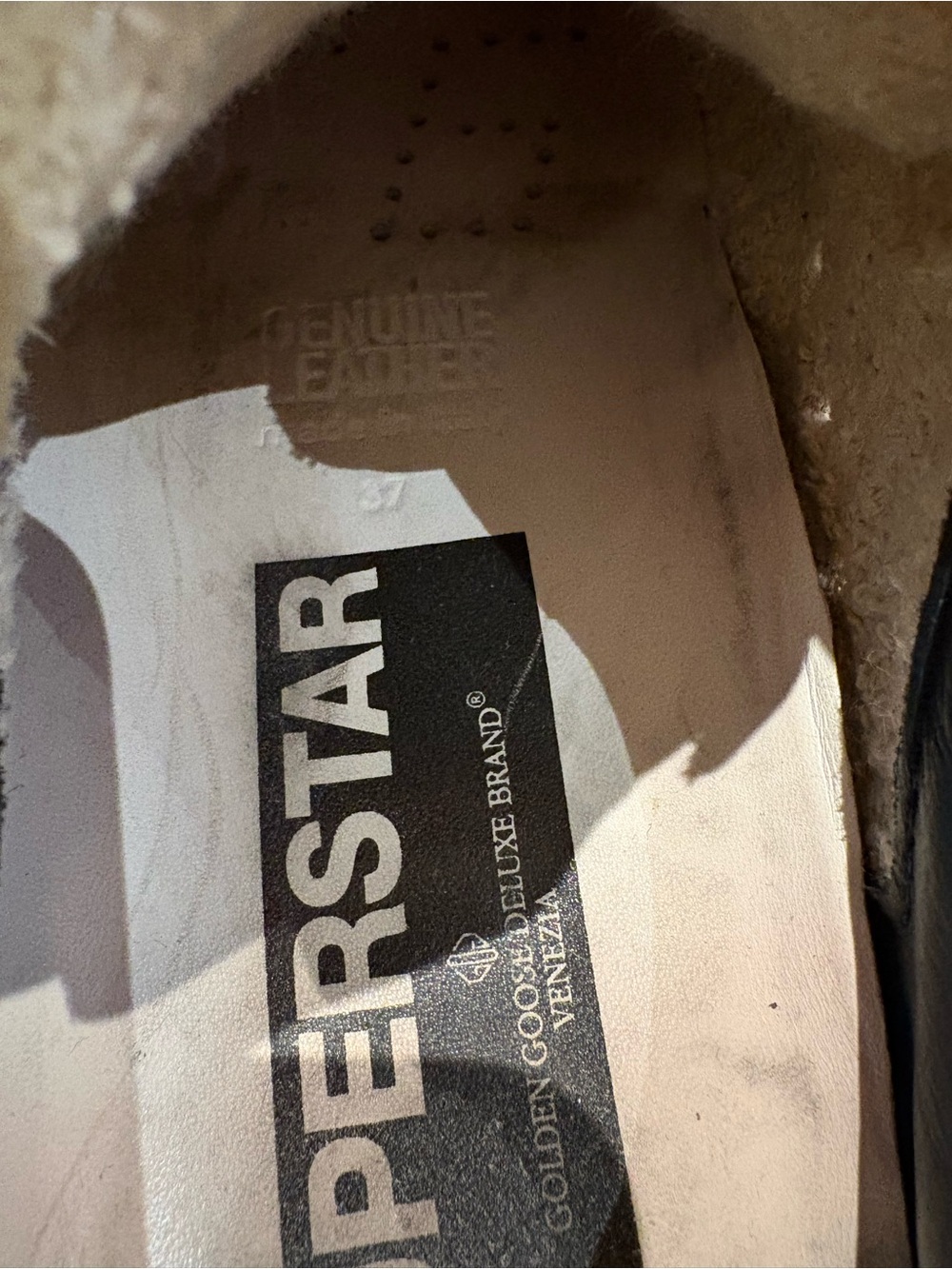 Golden goose Women's Super-Star with suede star and blue heel tab - Picture 6 of 6
